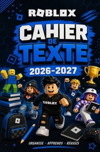 Image de Cahier de Texte 2026-2027 Roblox Organisateur scolaire ludique pour noter les devoirs, les leçons