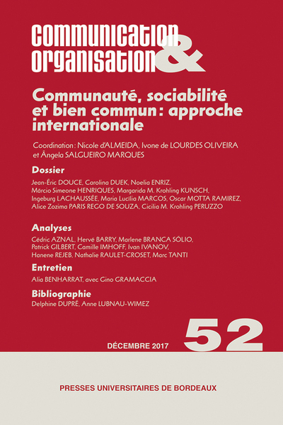 Image de Communauté, sociabilité et bien commun: approche internationale