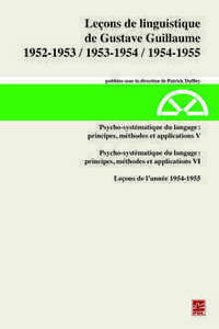 Picture of LECONS DE LINGUISTIQUE DE GUSTAVE GUILLAUME V 31 1952-1955