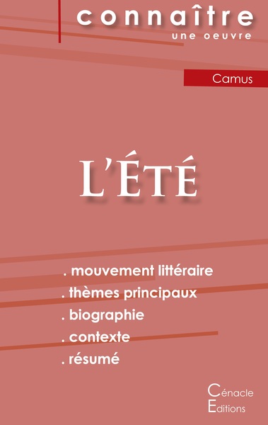 Picture of Fiche de lecture L'Été de Albert Camus (Analyse littéraire de référence et résumé complet)