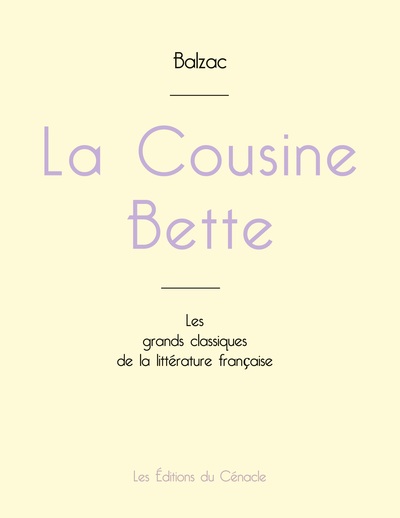 Picture of La Cousine Bette de Balzac (édition grand format)