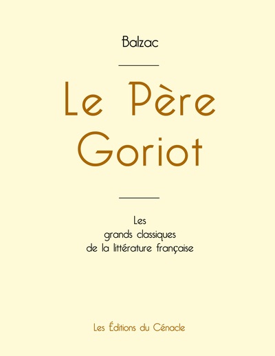 Image de Le Père Goriot de Balzac (édition grand format)