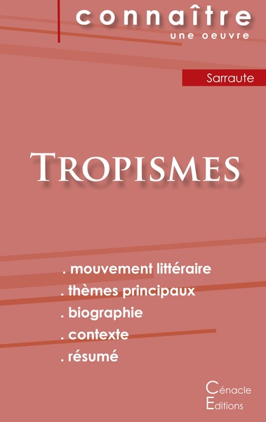 Picture of Fiche de lecture Tropismes de Nathalie Sarraute (Analyse littéraire de référence et résumé complet)