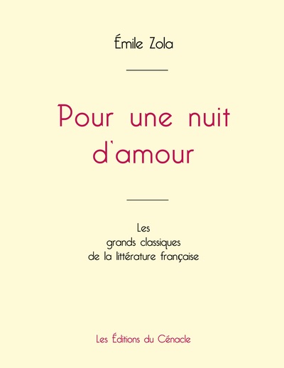 Picture of Pour une nuit d'amour de Émile Zola (édition grand format)