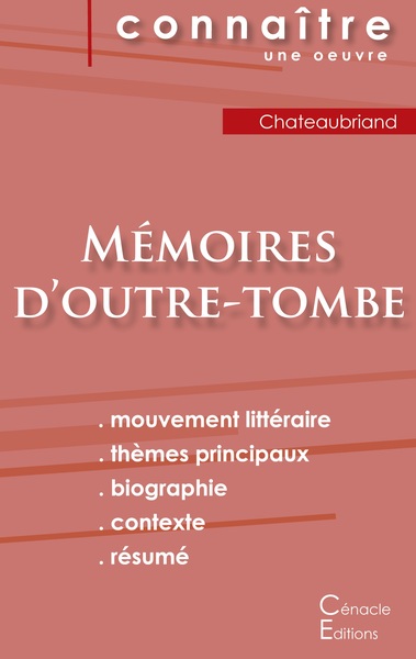 Picture of Fiche de lecture Mémoires d'outre-tombe de Chateaubriand (Analyse littéraire de référence et résumé complet)