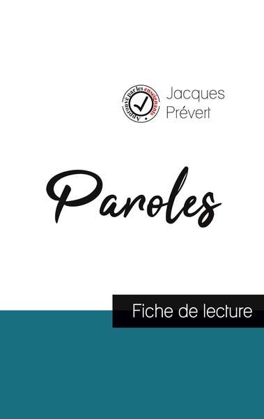 Picture of Paroles de Jacques Prévert (fiche de lecture et analyse complète de l'oeuvre)