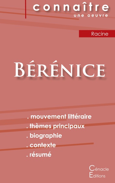 Picture of Fiche de lecture Bérénice de Racine (Analyse littéraire de référence et résumé complet)