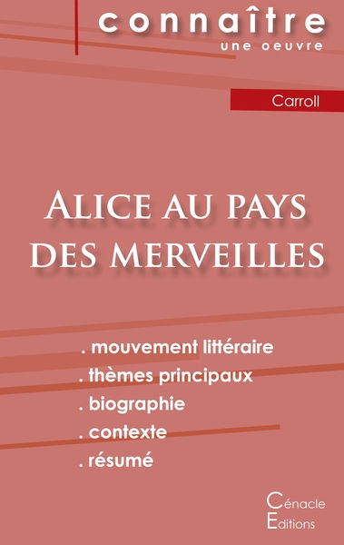 Picture of Fiche de lecture Alice au pays des merveilles de Lewis Carroll (Analyse littéraire de référence et résumé complet)