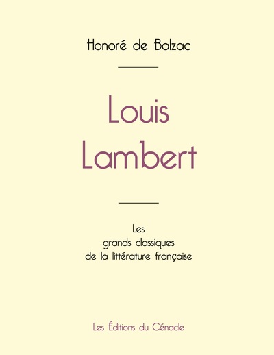 Picture of Louis Lambert de Balzac (édition grand format)