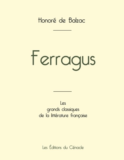 Picture of Ferragus de Balzac (édition grand format)