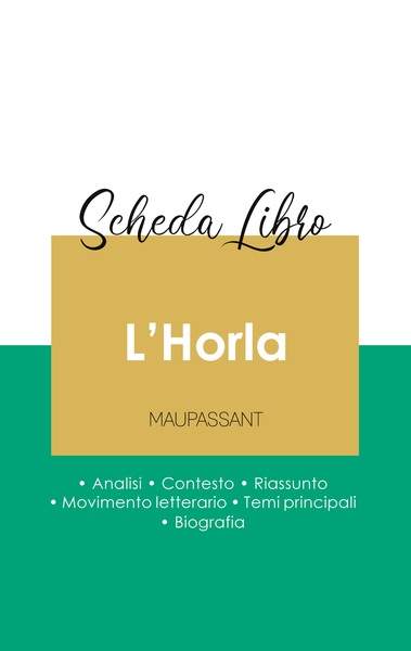 Picture of Scheda libro L'Horla di Maupassant (analisi letteraria di riferimento e riassunto completo)