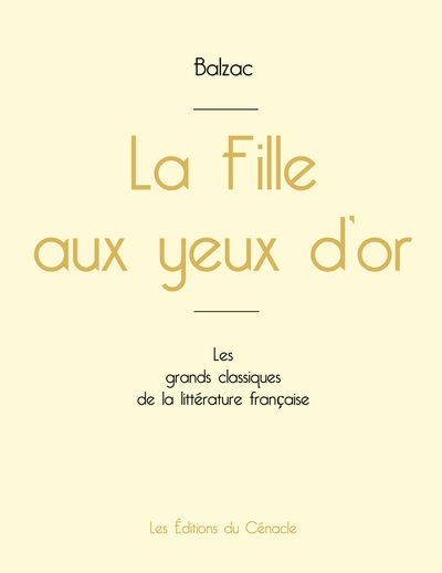 Picture of La Fille aux yeux d'or de Balzac (édition grand format)