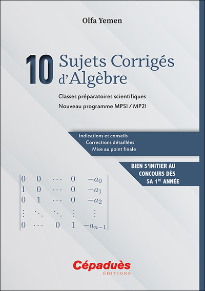 Picture of 10 Sujets Corrigés d’Algèbre