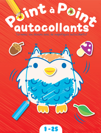 Picture of Point à point de 1 à 25 autocollants hibou