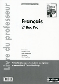 Picture of Français 2e Bac Pro Grand Format Livre du professeur