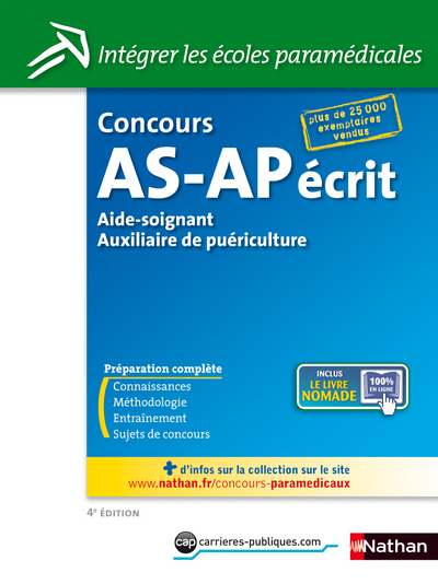 Image de CONCOURS AIDE-SOIGNANT/AUXILIAIRE DE PUERICULTURE ECRIT N14 (INTEGRER ECOLES PARAMEDICALES) 2013
