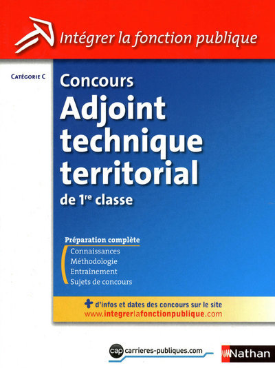 Image de CONCOURS ADJOINT TECHNIQUE TERRITORIAL DE 1ERE CLASSE - CATEGORIE C N36 2010