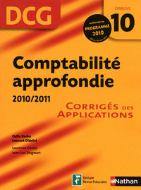 Picture of COMPTABILITE APPROFONDIE EPREUVE 10 DCG CORRIGES 2010/2011