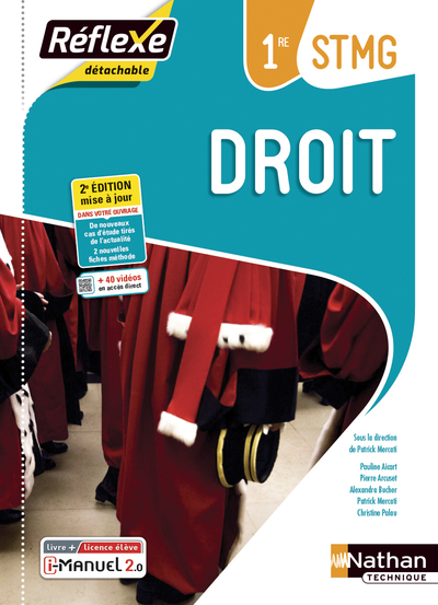 Picture of Droit 1ère STMG (Pochette Réflexe) Livre + Licence élève - 2021