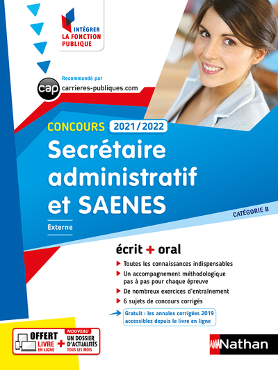 Image de Concours Secrétaire administratif et SAENES 2021-2022 - CAT B N°1 (IFP) 2021