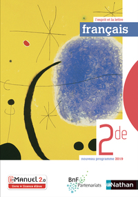 Image de Français 2de (L'esprit et la lettre) Livre + licence élève 2019
