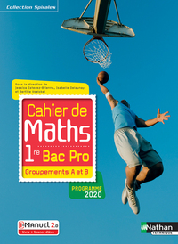 Picture of Cahier de maths 1re Bac Pro - Groupements A et B (Spirales) - Livre + licence élève - 2020