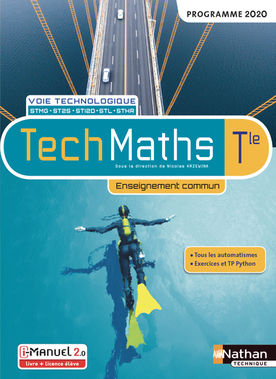 Picture of TechMaths Term - Voie technologique - Enseignement commun - Livre + licence élève - 2020