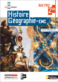 Picture of Histoire-Géographie EMC 2ème Bac Pro (Dialogues) - Livre + licence élève 2019