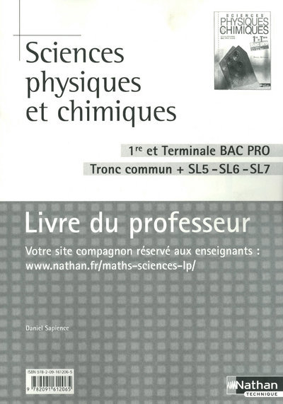 Picture of Sciences physiques et chimiques - 1re/Term Bac Pro Livre du professeur