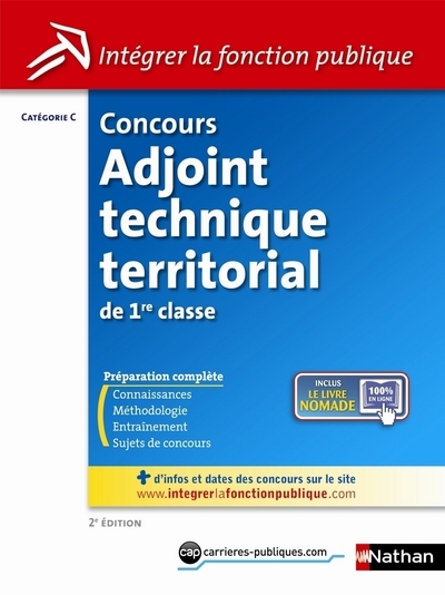 Image de CONCOURS ADJOINT TERRITORIAL DE 1ERE CLASSE CATEGORIE C 2012
