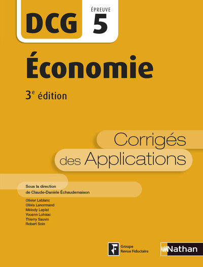 Picture of Economie - Epreuve 5 DCG - Corrigés des applications - 2016