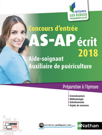 Picture of Concours AS/AP écrit 2018 Aide-soignant-Auxiliaire puériculture (Intégrer les écoles paramédicales)