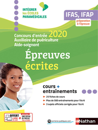 Picture of IFAS/IFAP Concours d'entrée 2020-Auxiliaire puériculture Aide-soignant Epreuves écrites (IEPM)- 2020