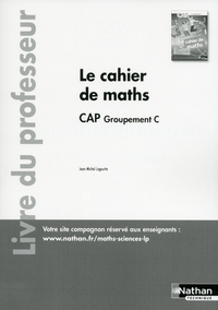 Picture of Le cahier de maths - CAP Groupement C - Professeur 2018