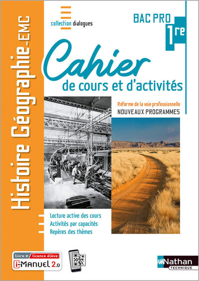 Picture of Histoire-Géographie EMC 1re Bac Pro - Cahier de cours et d'act. (Dialogues) - Livre + licence élève