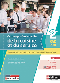 Image de Culture professionnelle de la cuisine et du service - 2e Bac pro MHR - livre + licence élève 2021