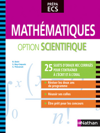Picture of Mathématiques - option scientifique 25 sujets d'oraux HEC corrigés