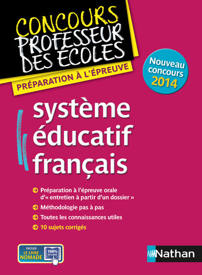 Image de SYSTEME EDUCATIF FRANCAIS EPREUVE ORALE - CONCOURSPROFESSEUR DES ECOLES - 2014