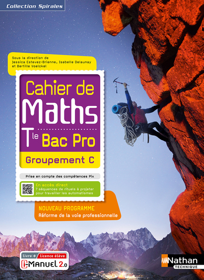 Image de Cahier de maths - Term Bac Pro - Groupement C (Spirales) - Livre + licence élève 2021