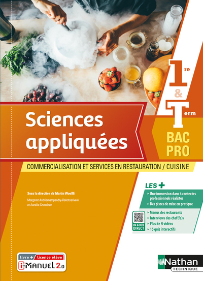 Image de Sciences appliquées - 1re et Term Bac Pro Cuisine Bac Pro CSR - Livre + Licence élève 2022