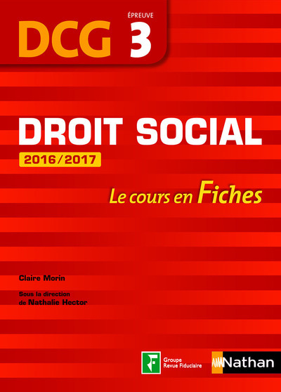 Image de Droit social 2016/2017 DCG - Épreuve 3 - Fiches DCG Livre
