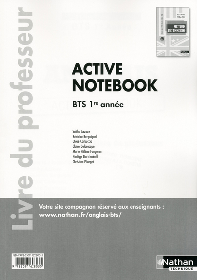 Picture of Active Notebook - BTS 1re année &gt; B2 Anglais Galée Livre du professeur