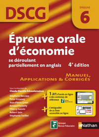 Picture of Epreuve orale d'économie se déroulant partiellement en anglais Epr 6 DSCG - Manuel applicat/corrigés