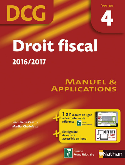 Picture of Droit fiscal 2016/2017 Epreuve 4 DCG - Manuel et applications - 2016