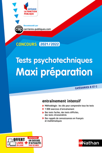 Image de Tests psychotechniques - Maxi préparation - No55 (Intégrer la fonction publique) 2021