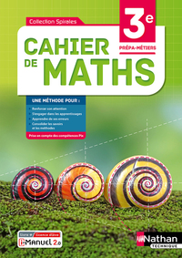 Image de Cahier de maths 3e Prépa-Métiers - Livre + licence élève - 2021