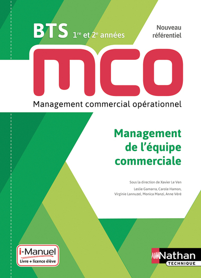 Picture of Management de l'équipe commerciale - BTS 1 et 2 MCO - Livre + licence élève - 2019