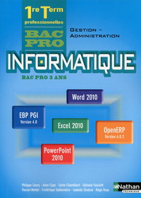 Picture of Informatique - 1re/Term Bac pro Gestion-Administration office 2010 et PGI élève