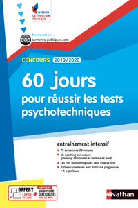 Image de Concours Administratifs 2019/2020 Numéro 56 - 60 jours pour réussir les tests psychotechniques (IFP)
