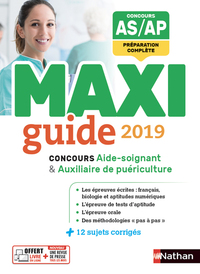 Picture of Le maxi guide 2019 - Concours aide-soignant auxiliaire de puériculture (Maxi guide) 2018